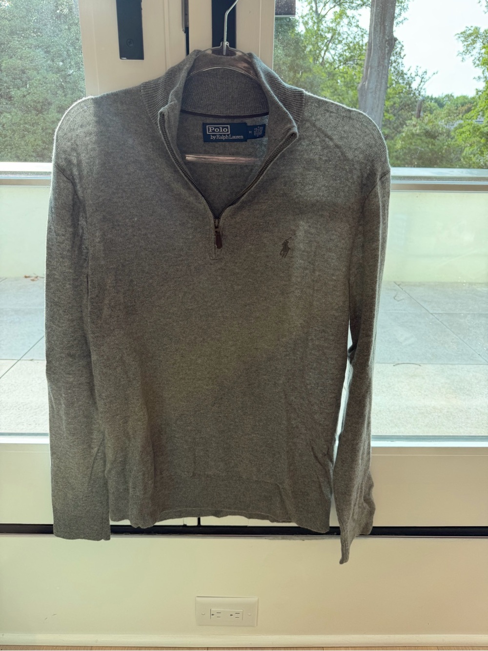 Polo by Ralph Lauren Men's Grey Half-Zip Sweater